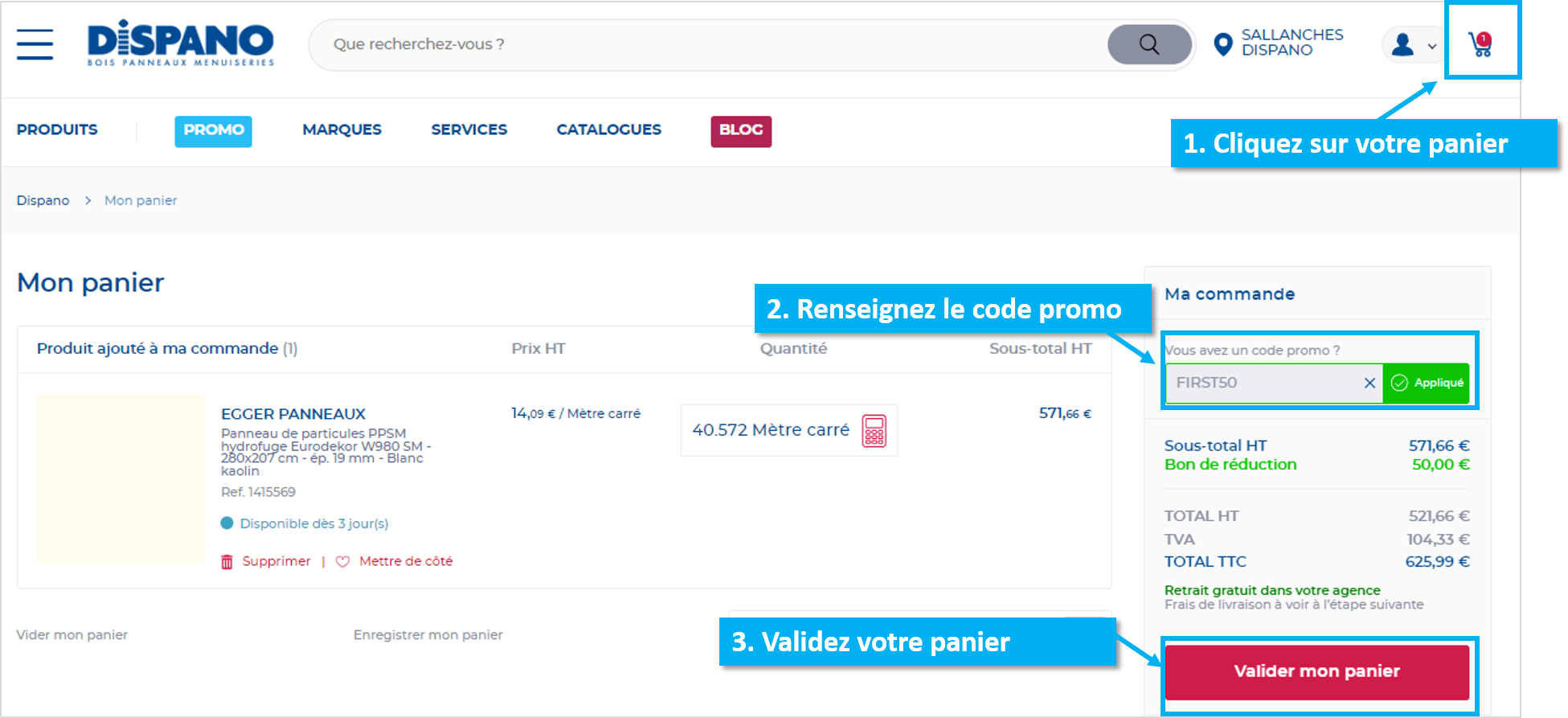 Code promo première commande Dispano